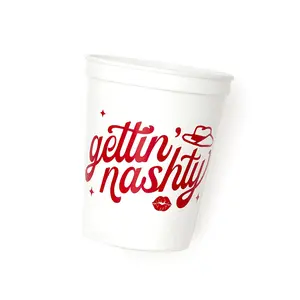 For Your Party Bachelorette Party Cups | Pack of 12, 16oz Stadium Cups  | Gettin' Nashty | Nashville-Themed Wedding, Bachelorette, Cowgirl Theme Party Decorations & Supplies