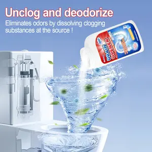 Powerful All-in-One Pipe Cleaner Dissolves ClogsFast 99% Bacteria Elimination 350ml Drain Cleaner Duct Unclogging Powder for Kitchen Toilet Quick Cleaning Tool-BY