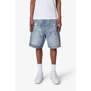 mnml Western Jewel Denim Shorts