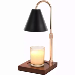 Height Adjustable Electric Candle Wax Warmer Lamp with 2 Bulbs,Dimmable Candle Warmer Lamp -Candle Melting Lamp for Small Large Size Jar Candles