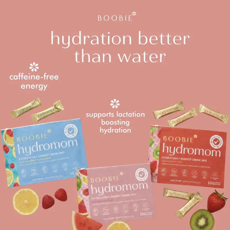 Hydromom Superfood Electrolyte Drink Powder - Daily Hydration Powder for Lactation and Breastfeeding Support - Caffeine-Free Energy