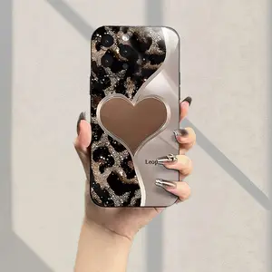 Gold-plated leopard print pattern, shockproof and anti-slip TPU full-coverage phone case, suitable for iPhone 17, 16, 15, 14, 13, 12, 11, XS, X, Samsung and other series models. It can be given as a gift to friends or family.