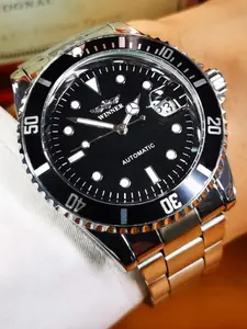 Classic Business Men's Automatic Mechanical Watch Luminous Dial Rotating bezel Luxury Brand Stainless Steel Strap Automatic Watches Fashion Casual Men's Watch New Year Celebration Birthday Gift Business Automatic Wristwatch