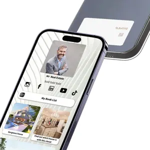 Bumppr NFC Phone Card - White - Digital Business Card - Tap to Share - Compatible with iPhone & Android