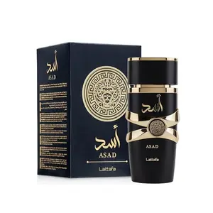 Lattafa Perfumes Asad Unisex Eau de Parfum Spray 3.4 Ounce Non Toxic