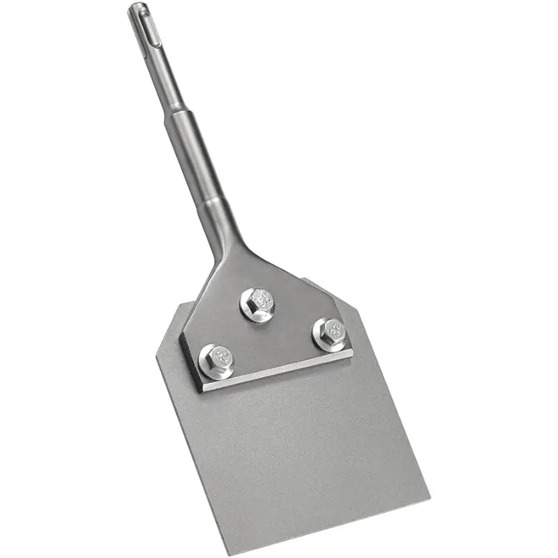 4 Inch Wide SDS-Plus Floor Scraper Tile & Thinset Scaling Chisel SDS-Plus Shank 4" x 10" Thinset Scraper Adhesives Remover Wall Scraper Fits SDS-Plus Rotary Hammers and Chipping Hammer Drills