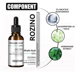 Salicylic acid serum moisturizes, nourishes, shrinks pores, improves closed comedones, and fades acne marks