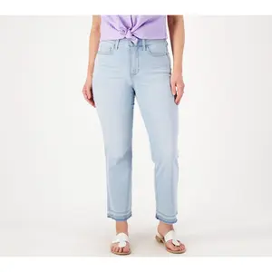 NYDJ High Rise Marilyn Cool Embrace Straight Ankle- Brightside