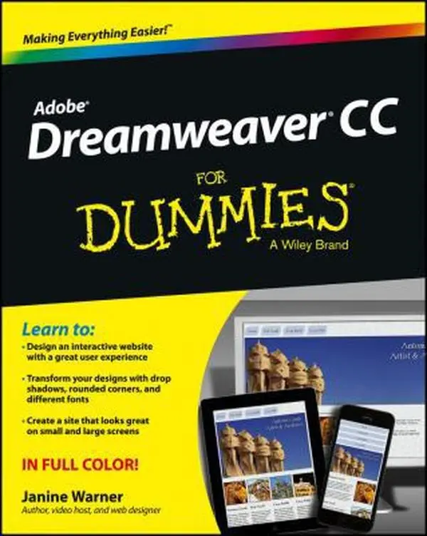 USED Book - Dreamweaver CC For Dummies by Janine Warner (Paperback) - english