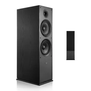 VEVOR Floorstanding Speakers Pair, 3 - Way, Floor - Standing Tower Speakers with 0.75 in 1 in Tweeter, Dual 5.25 in Woofers, 145W Peak Power, 70Hz - 20kHz Frequency Response, MDF Enclosure, for Home AudioVEVOR Super Brand Day