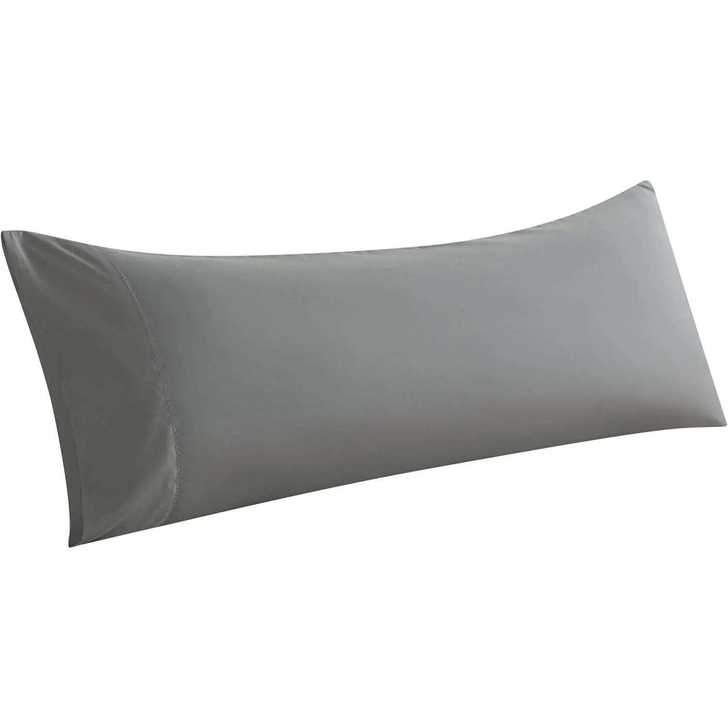 Pillow Cover, Ultra Soft Microfiber Pillowcases, Breathable Long Pillow Case, Envelope Closure - Grey (20x54 inch)