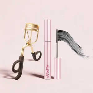 uCoolMe Lengthening and Curling Mascara 3D Eyelash Iron Magic Wand Mascara Black Long Lasting Waterproof Smudge Proof 24 Hour Wear Natural Extension Thickening Effect Ultra Fine Volumizing Makeup Cosmetics with Eyelash Curler #DealsForYouDays