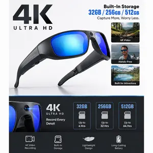 OhO Sunshine smart sport glasses，Brave 4K Video  Camera Sunglasses 24M Resolution Smart Glasses Handfree Action Camera with Built-in Memory for Outdoor Adventure