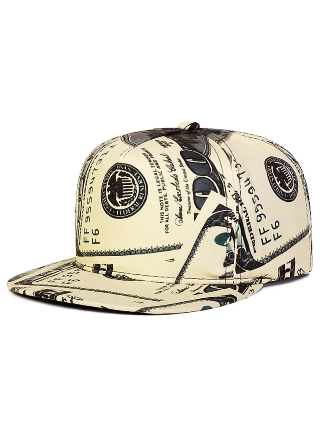 2026 Flat Edge Hat Printed US Dollar Teeth Baseball Hat, Baseball Cap Adjustable, Adjustable Snapback Hat Male Female Same Style Skateboarding Hat