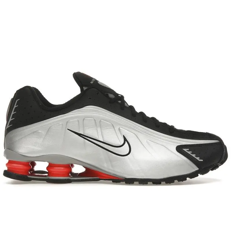Nike Men's Shox R4 Black Metallic Silver (2025), from StockX