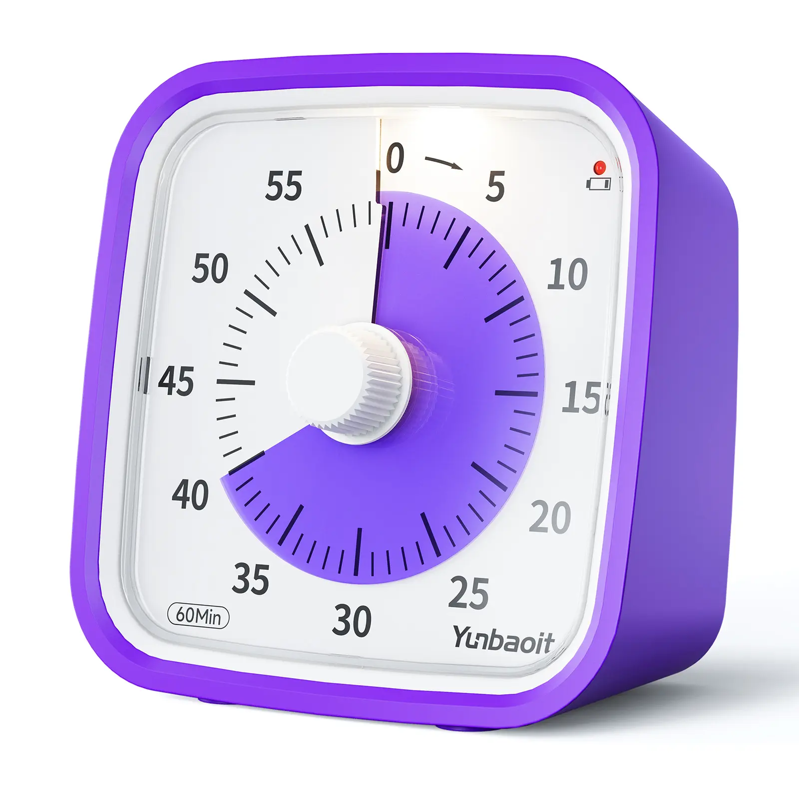Yunbaoit 60-Minute Visual Disk Timer with Protective Case, Silent Operation, Low Power Indicator Light - Kitchen Timer, Cooking Gadget, Mother's Day Gift, Timer For Cooking