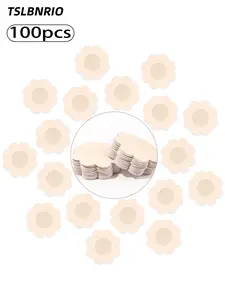 100pcs Women's Underwear Invisible Flower Petal Nipple Covers, Ultra-Thin 0.02cm Non-Woven Fabric, Breathable Waterproof Design, Skin-Friendly and Easy to Remove, Perfect for Backless Dresses and Everyday Wear