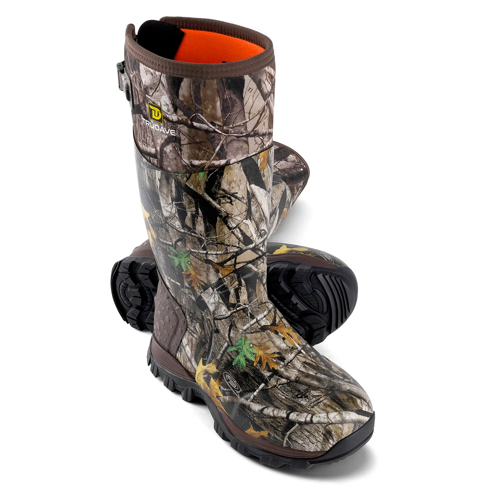Trudave Men's Camo Print Hunting Footwear - 800g Insulation, 6mm Neoprene, Waterproof Rubber Shoes, Closed Design, Steel Shank, Outdoor Walking Shoes, Shoe, Steel Shank Power