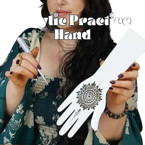 Acrylic Practice Hand For Henna Artists | White or Clear Option Nail Nail Art