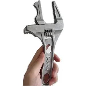 1PCS Adjustable Wrench Large Opening Short Handle Wide Jaw Mini Monkey Spanner Plumbing Pipeline Bathroom Tools