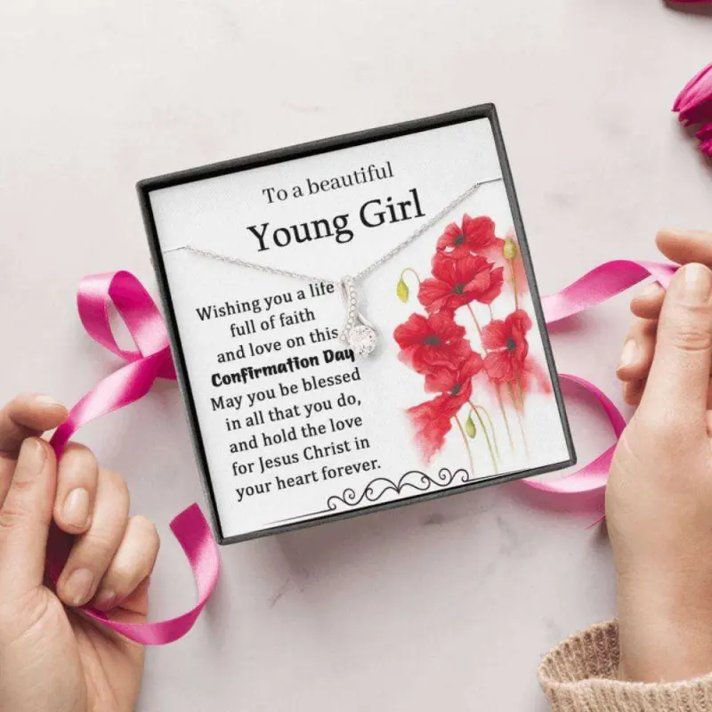 Friend Necklace, To A Beautiful Young Girl Confirmation Necklace, Confirmation Gifts For Girl, Confirmation Necklace, Friendship necklace, matching sets, BFF gifts, meaningful jewelry, best friend forever
