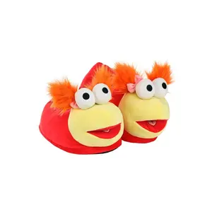 Adult Fraggle Rock Red Plush Slippers