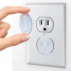 HomeDailyEss Power socket protection cover, baby safety guard, child safety power plug protector, with concealed handle, square socket cover, suitable for power sockets, baby safety plug guard, child and toddler protection