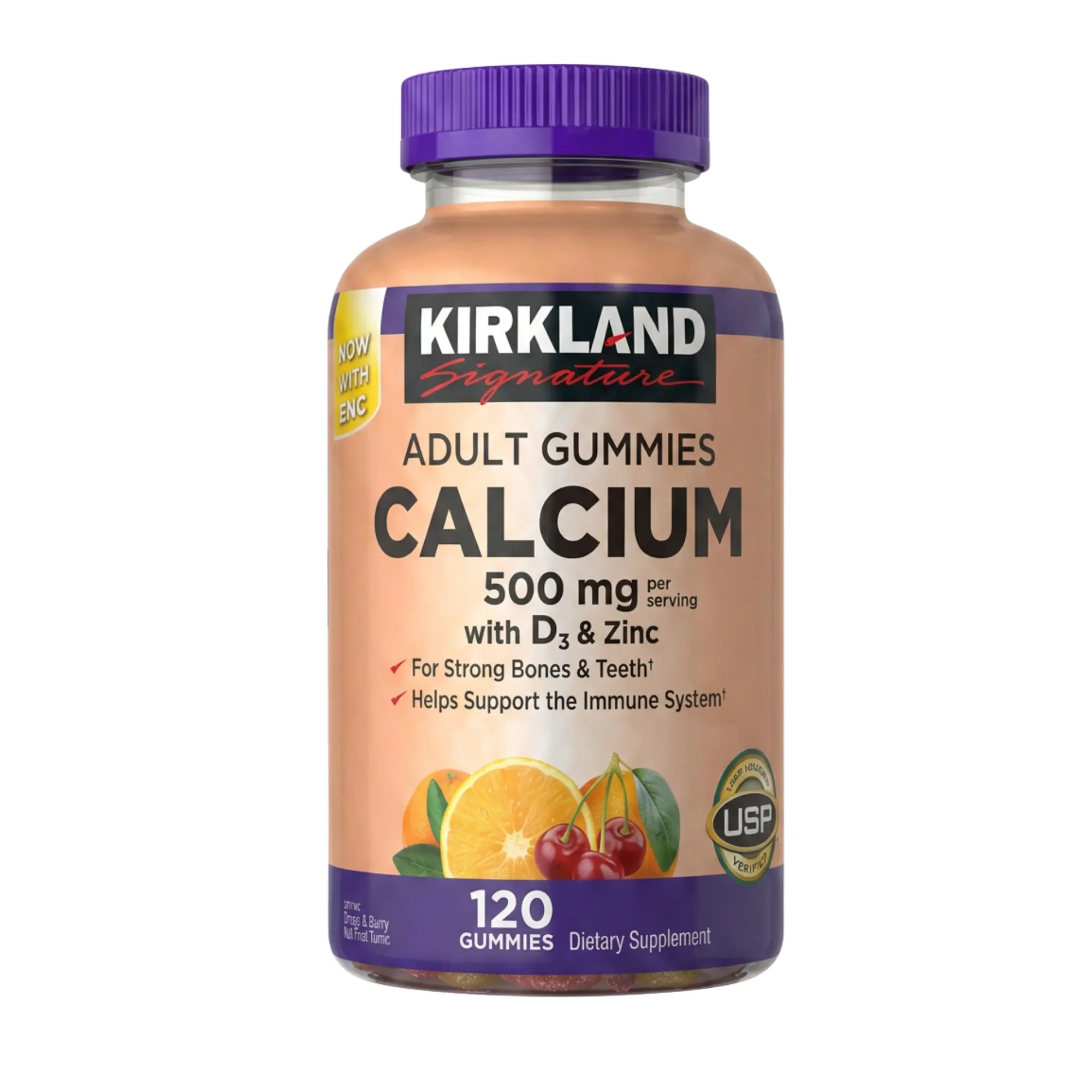 Calcium Gummies with Vitamin D3 & Zinc | Kirkland Signature Calcium Supplement, 120 Adult Gummies Calcium Gummies with Vitamin D3 & Zinc | Kirkland Signature Calcium Supplement, 120 Adult Gummies