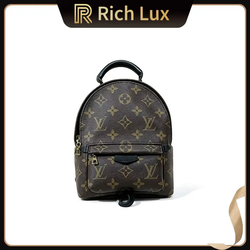 Pre-owned Louis Vuitton Small Montsouris Leather Monogram Daily Backpack (Luggage & Shoulder Bag Category)