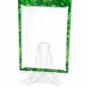 Green Cracked Ice Magnetic Card Display Case (35–55pt)