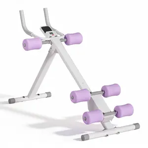 UMAY Ab Trainer, Adjustable Ab Workout Machine for Abs Workout at Home Gym, Foldable Lilac Pink Abdominal Trainer for Stomach Workout, SummerVibes outdoorfun