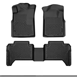 TPE Floor Mats Liner Fit For 2005-2015 Toyota Tacoma Crew Cab All Weather