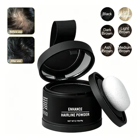2-Pack Hairline Powder & Root Touch Up, Waterproof Scalp Concealer with Squalane for Gray Coverage, Bald Spot Fix, Instant Concealment & Natural Finish, Haircare for Men & Women