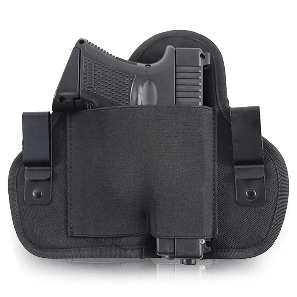 IWB Concealed Carry Gun Holster - Universal, Lightweight, Comfortable, Elastic Band, Secure, Top Soft Curved Pattern for Adult Right Hand Use, Fits Pocket or Sub-Compact Size Guns with Less Than 3.5” Barrel