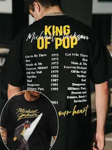 King of Pop Vintage Shirt, Retro Music Icon Album Timeline Graphic Tee