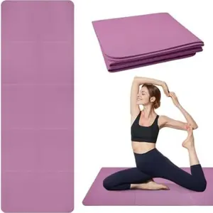 4 mm thick purple Women's yoga mat, non-slip cushions fitness mat, sports mat, suitable for home and studio exercise, pilates and yoga, light and durable