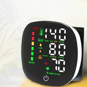 Wrist Blood Pressure Monitor, Rechargeable Digital BP Machine with Heart Rate Detection, LCD Backlit Display, Voice Broadcast, Adjustable Cuff, 99 Reading Memory for 2 Users with Carrying Case Perfect Wearable Christmas Gift for Family and Friends