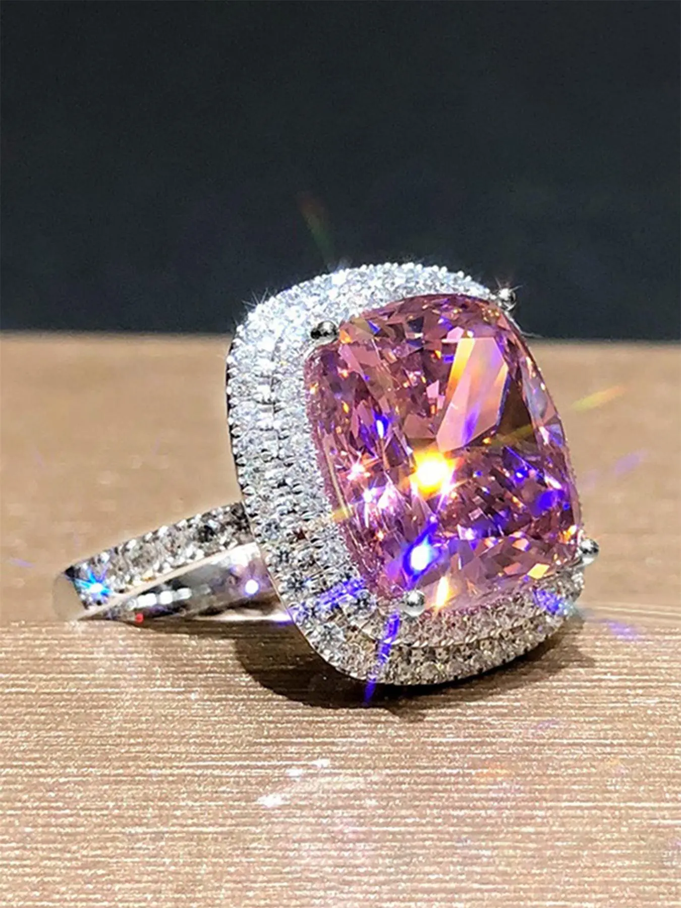 Fashion Rhinestone Decorated Ring, Elegant Rhinestone Ring, Beautiful Rings, Trendy All-match & Exquisite Jewelry for Women's Wedding Engagement Anniversary Party Accessories Gifts, Rhinestone Iced Out