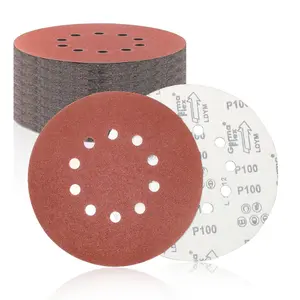 20 Pack 9 Inch 10 Hole 60 Grit Hook & Loop Sanding Discs -  Oxide Sander Disc Grinding Abrasive Sandpaper for Power Drywall Sander