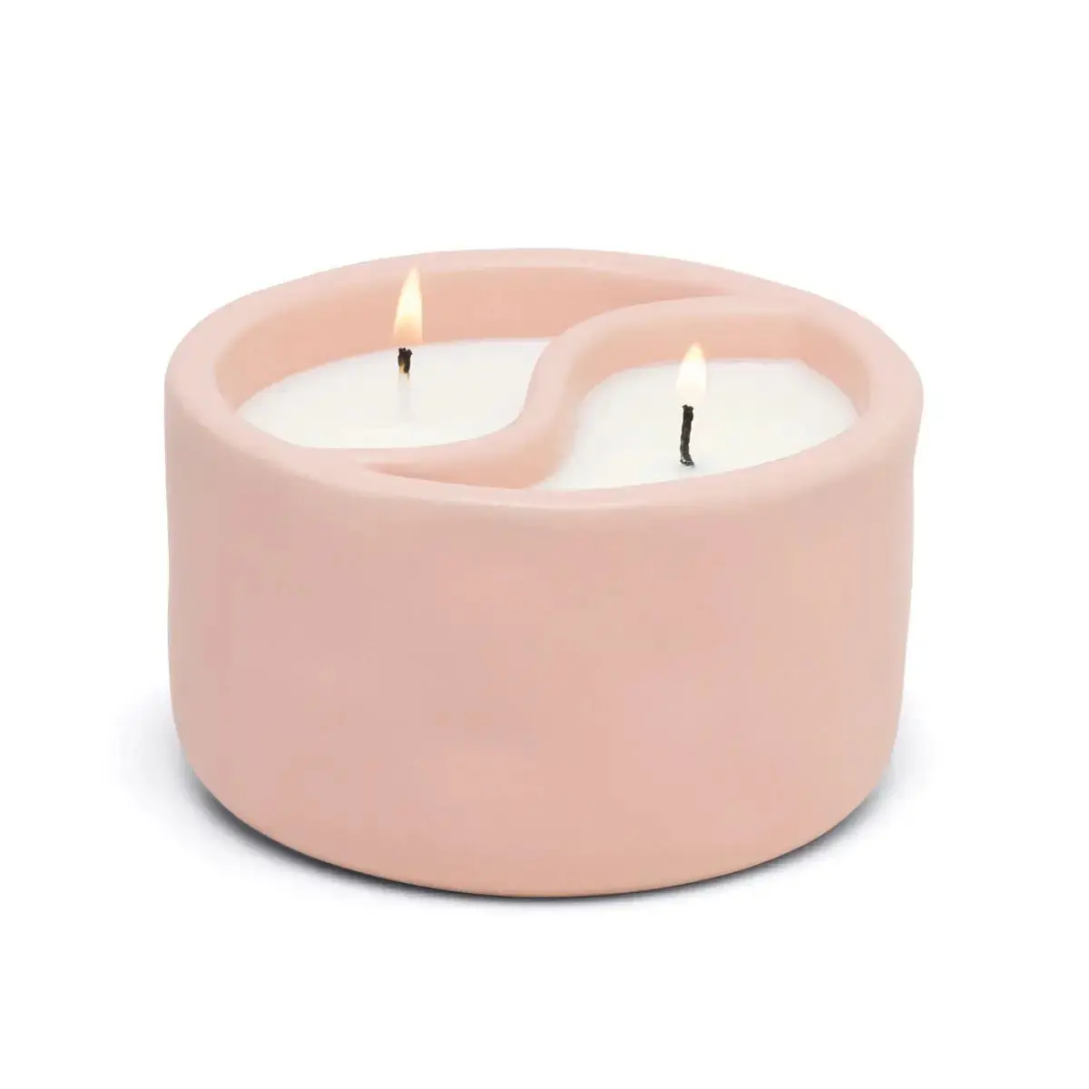 PADDYWAX - Yin & Yang 11oz Dusty Pink Matte Ceramic Candle - Cactus Flower & Watermint