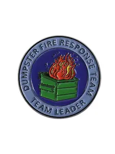 Personalized Dustbin Quotes Brooch Cartoon Metal Badge Creative English Alphabet Jewelry Medal Costume Brooch