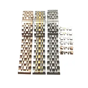 Stainless steel solid watch strap, starry sky watch strap, seven-bead steel watch strap, watch chain strap