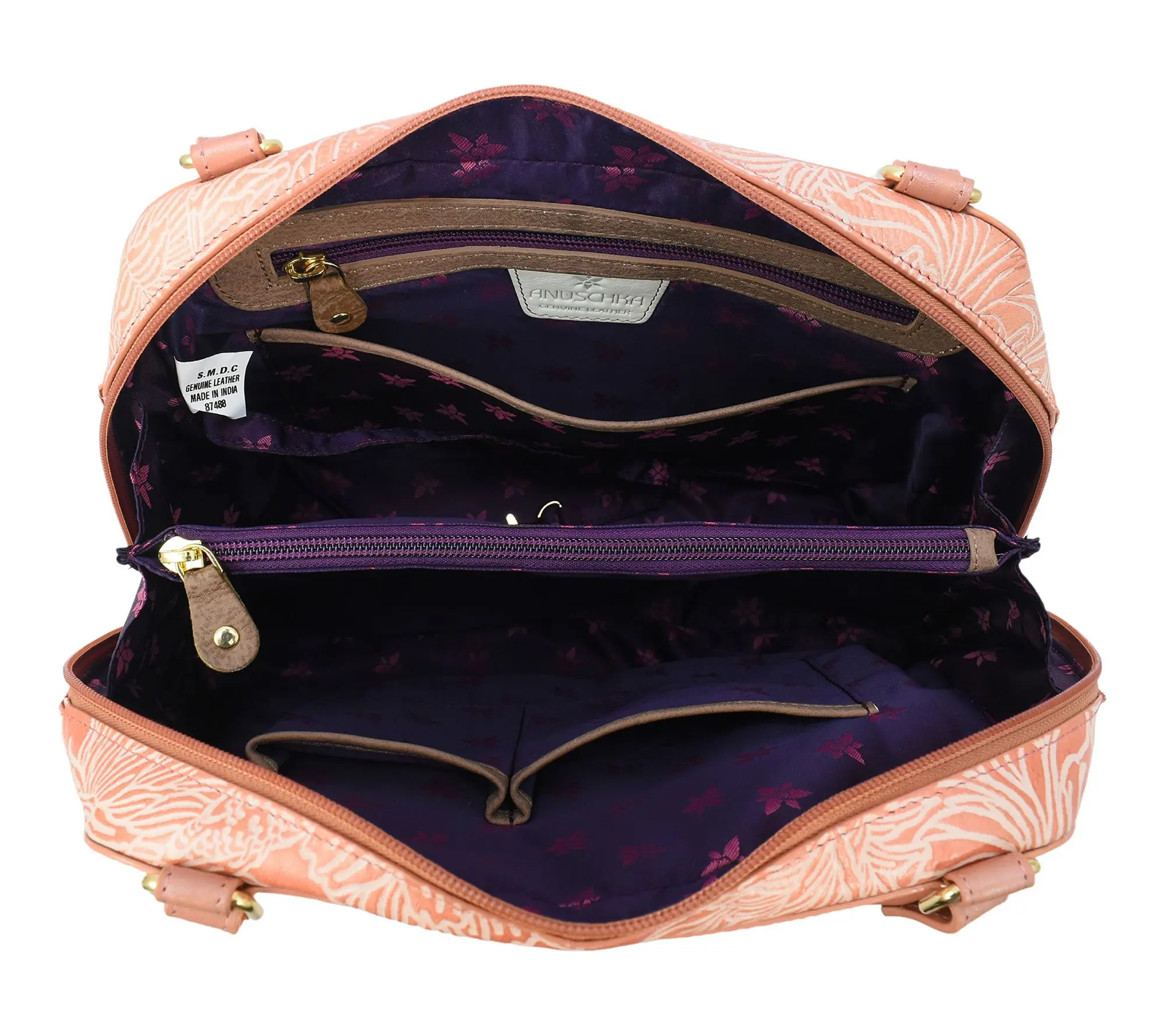 Anushcka Painted Leather Satchel Bag