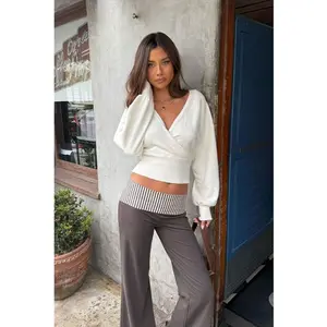 EDIKTED Lillia V Neck Wrap Sweater