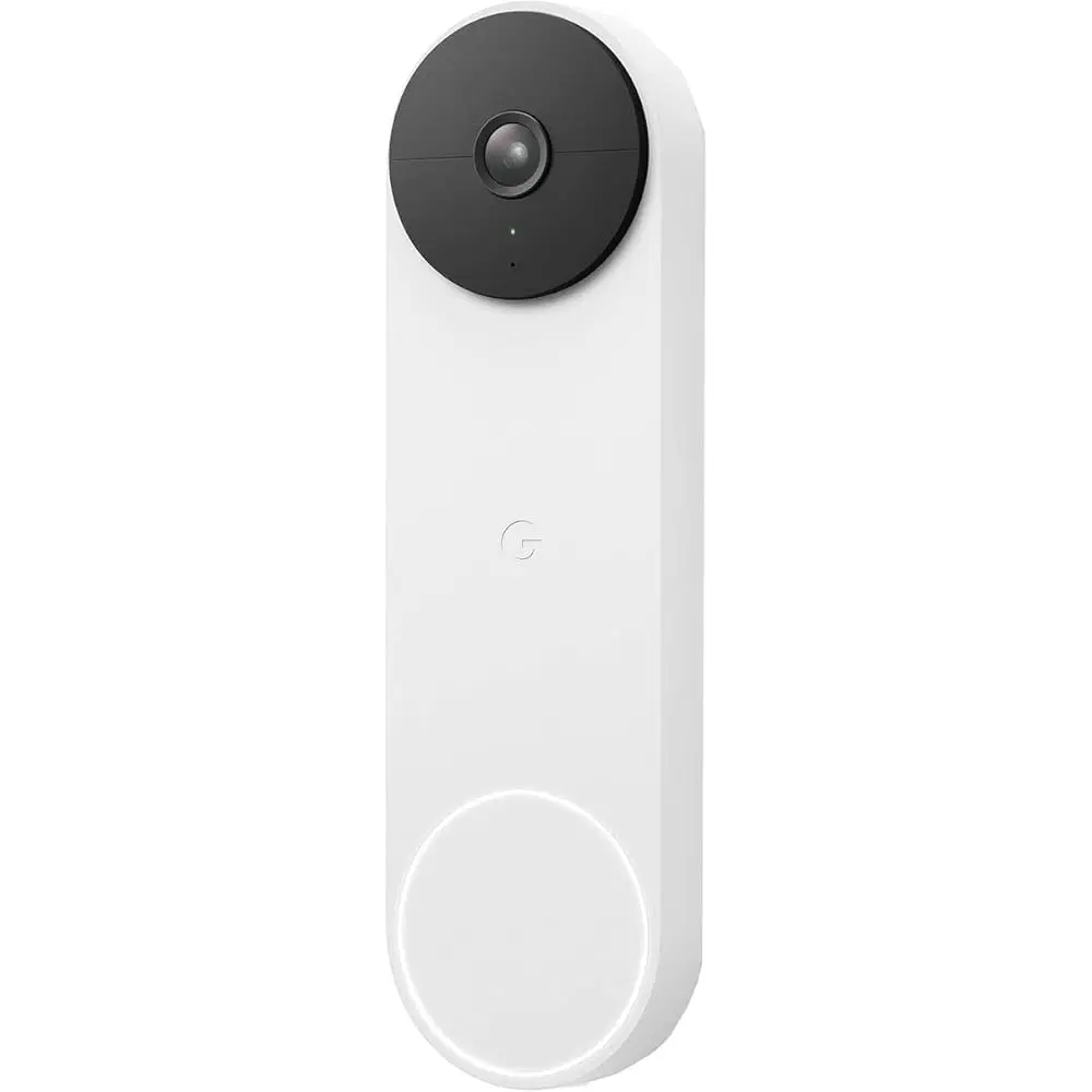 Google Nest Doorbell With Battery - Snow Color For Enhanced Home Security