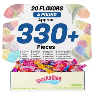 Hi-Chew Fruit Chews 20 Flavors (Strawberry, Green Apple, Grape, Blueberry, Pineapple, Mango & more), Bulk 330+ Pieces, 4 Pound