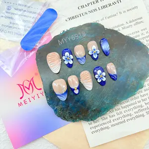 .DP.6918.High-quality pure handmade 3D carved wearable nails