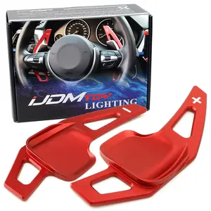 iJDMTOY Red CNC Billet Aluminum Large Paddle Extensions For BMW 2 3 4 X1 X2 X3 X4 X5 X6 Series, F22 F23 F30 F31 F33 F34 F15 F16 F25 F26