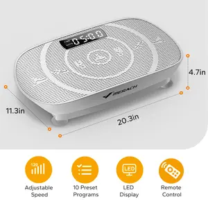 Merach Slim Vibration Plate Exercise Machine, Whole Body Workout Equipment for Women, Vibration Plate for Lymphatic Drainage, Vibrate Fitness Platform for Home Gym,