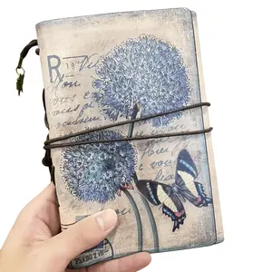 Vintage Faux Leather Notebook Journal - Smooth Touch, Bookmark-Included Office Stationery for Travelers, Ideal for Daily Writing & Outdoor Activities